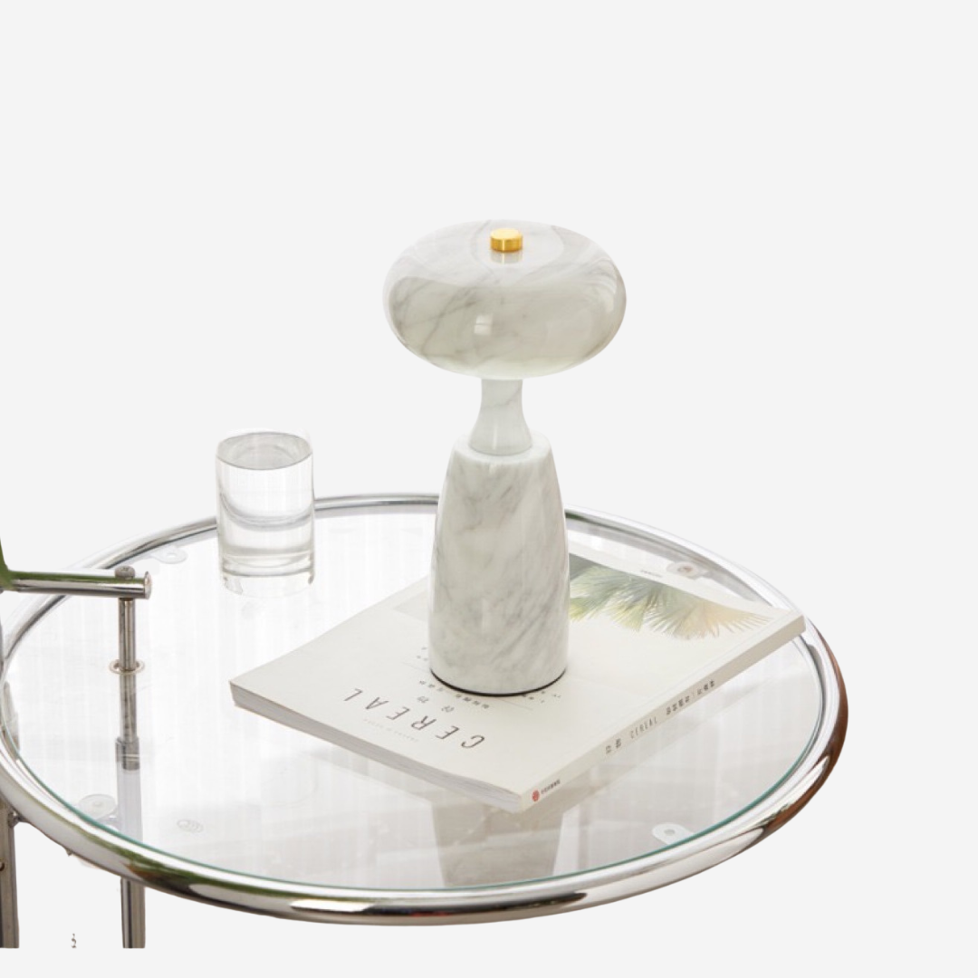 Jade - Travertine Marble Touch Table Lamp